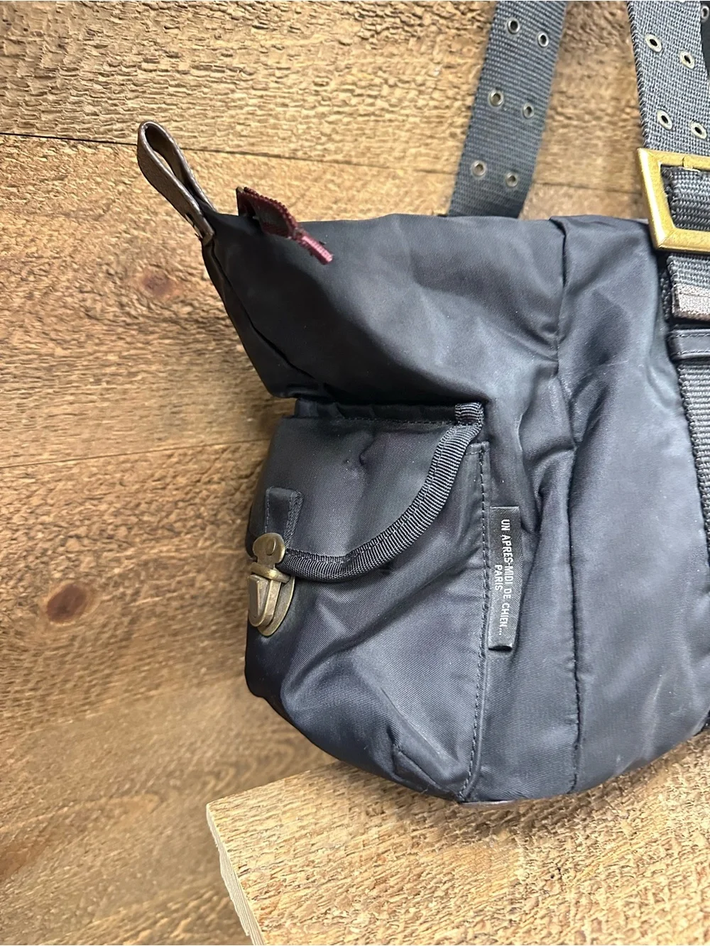 Un Après-Midi De Chien Paris Black Nylon Tote Bag